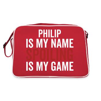Philip is My Name Spoiling is My Game - Retro Bag - red/white - Back