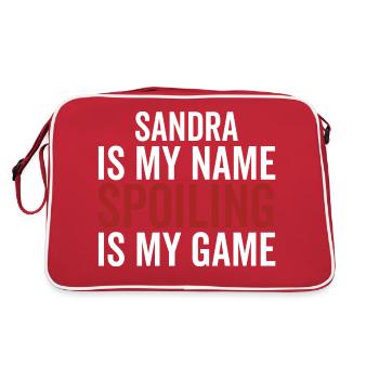 Sandra est mon nom Spoiling est mon jeu - Sac Retro - rouge/blanc - Dos