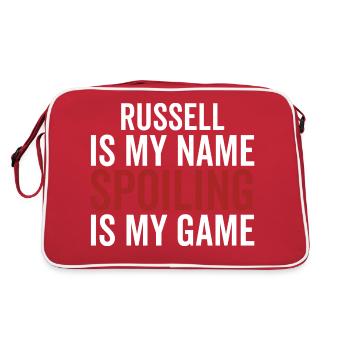 Russel ist mein Name Verderben ist mein Spiel - Retro Tasche - Rot/Weiß - Hinten