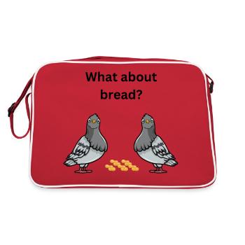 what about bread? - Retro Bag - red/white - Back
