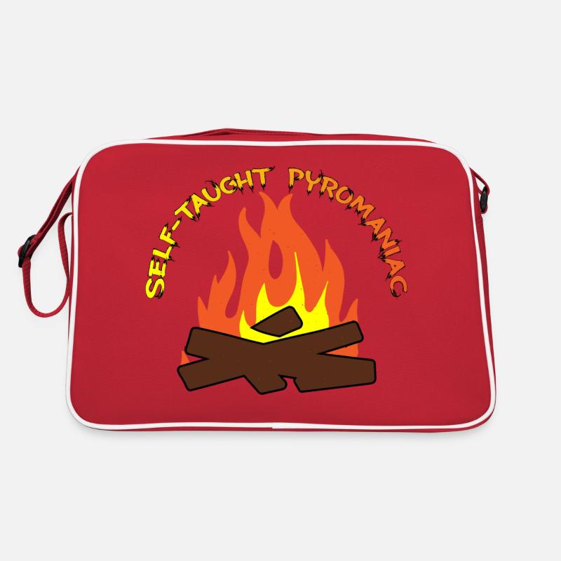 Self-Taught Pyromaniac 8 - Retro Tasche - Rot/Weiß