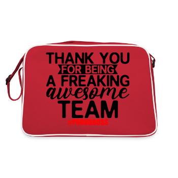 Merci d’être une équipe géniale 2 - Sac Retro - rouge/blanc - Dos