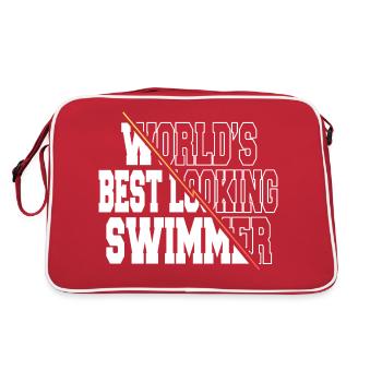 birthday apnoe fun swimming instructor joke humor - Retro Tasche - Rot/Weiß - Hinten