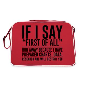 If I say first of all, run away 2 - Retro Bag - red/white - Back