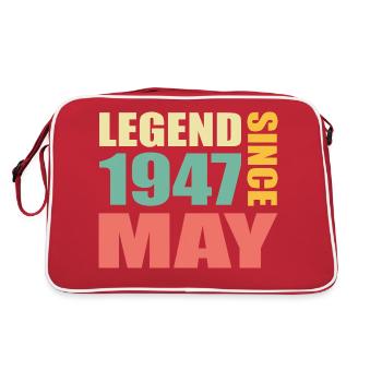 76e anniversaire mai millésime 1947 idée cadeau - Sac Retro - rouge/blanc - Dos