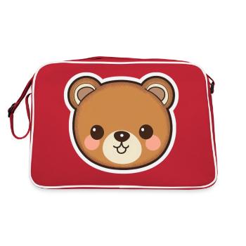 Câlins time: mignon ours en peluche - Sac Retro - rouge/blanc - Dos