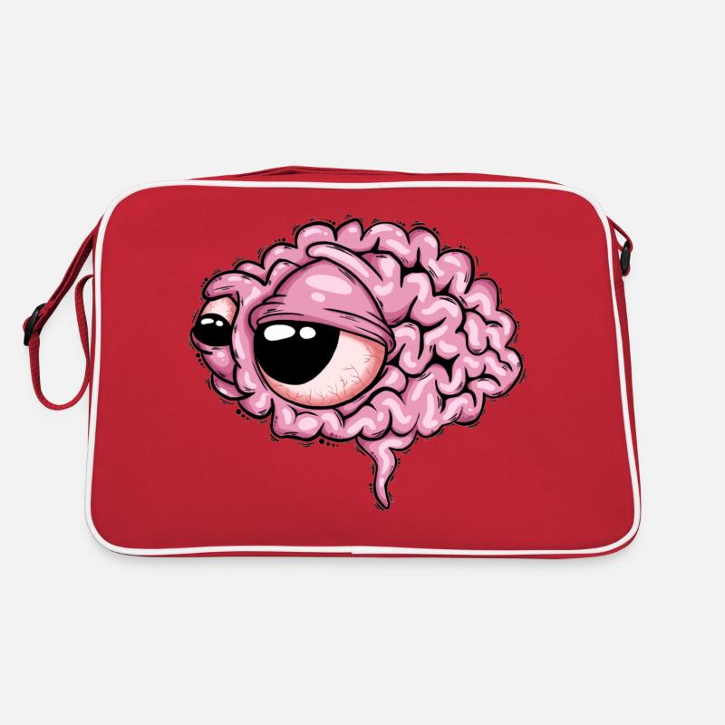 Hirnie - Retro Tasche - Rot/Weiß