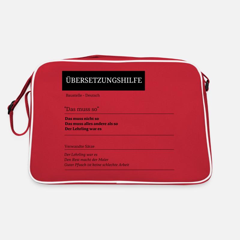Übersetzung: Das muss so! Retro Tasche