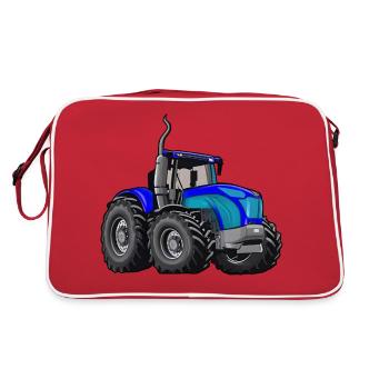 Tracteur avec de gros pneus - Sac Retro - rouge/blanc - Dos