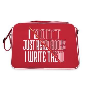 School Blog Bicycle Novel Awesome Birthday Present - Retro Bag - red/white - Back