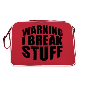 Attention je casse des trucs 7 - Sac Retro - rouge/blanc - Dos