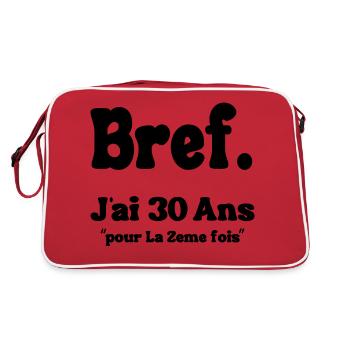 In short, I'm 30 years old for the 2nd time, 60 years old - Retro Bag - red/white - Back
