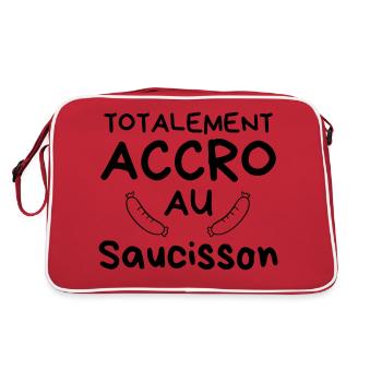 Totalement accro au saucisson - Sac Retro - rouge/blanc - Dos