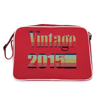 2015 anniversaire 2015 né en 2015 anniversaire - Sac Retro - rouge/blanc - Dos