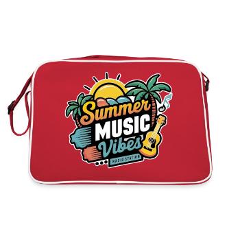 Sommermusik - Sunshine Vacation - Retro Tasche - Rot/Weiß - Hinten