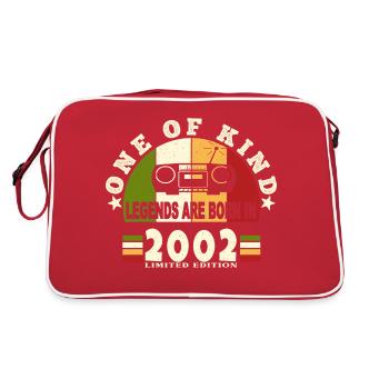 2002 Geburt der Legende 2002 geboren im Jahr 2002 Jubiläen - Retro Tasche - Rot/Weiß - Hinten