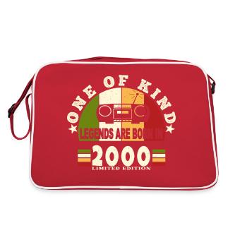 2000 Naissance de légende 2000 né en 2000 annivers - Sac Retro - rouge/blanc - Dos