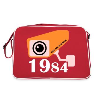 1984 - They are watching - Retro Bag - red/white - Back