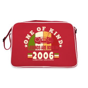2006 Naissance de légende 2006 né en 2006 annivers - Sac Retro - rouge/blanc - Dos