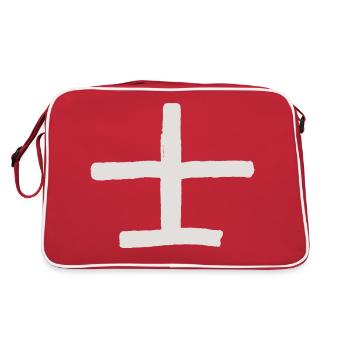 Samouraï (japonais) - Caractères kanji - Sac Retro - rouge/blanc - Dos