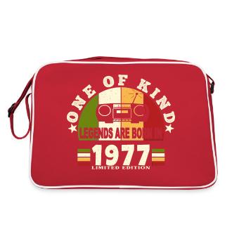 1977 Naissance de légende 1977 né en 1977 annivers - Sac Retro - rouge/blanc - Dos
