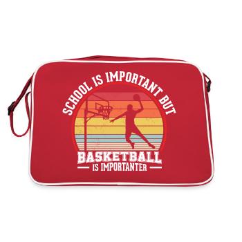 Basketball Vintage Slogan Funny - Retro Bag - red/white - Back