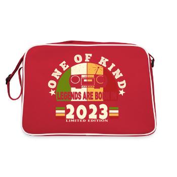 2023 Naissance de légende 2023 né en 2023 annivers - Sac Retro - rouge/blanc - Dos