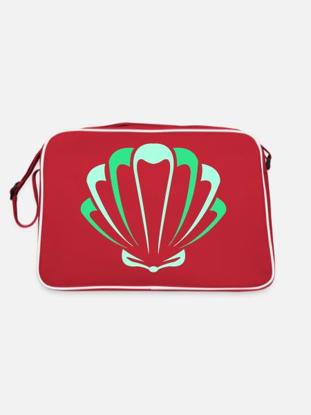 coquille - Sac Retro - rouge/blanc - Dos