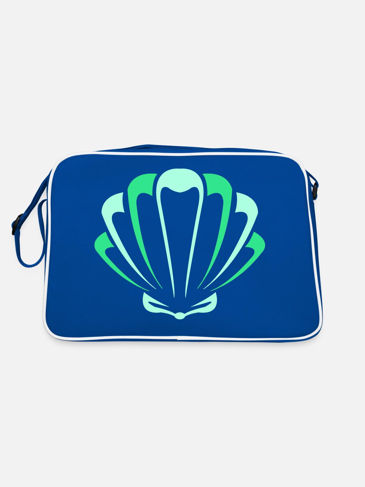 shell - Retro Bag - blue/white - Back