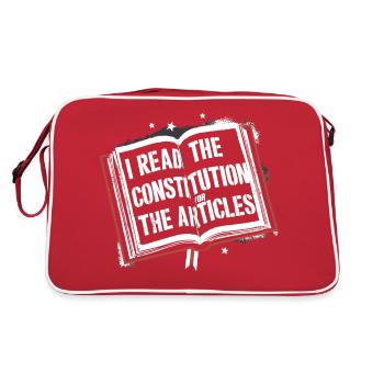 Constitution and Humor – For the Real Thirsty for Knowledge - Retro Bag - red/white - Back
