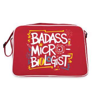 Fier de la microbiologie - Sac Retro - rouge/blanc - Dos