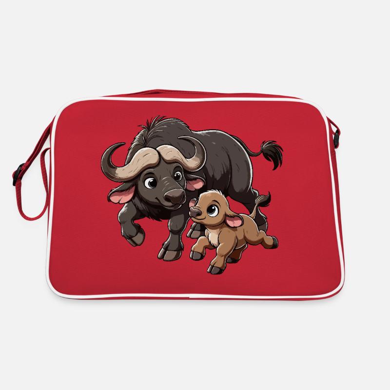 Buffle du Cap mère et enfant Sac Retro