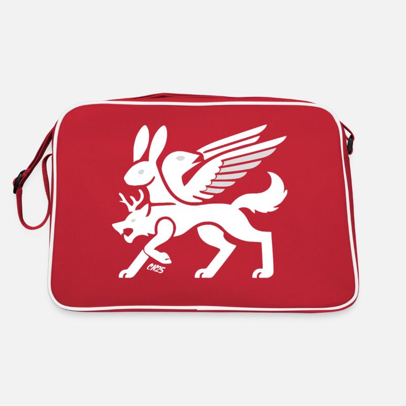Wolpertinger - Retro Bag - red/white