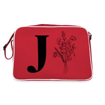 Lette j fleurs minimalistes - Sac Retro - rouge/blanc - Dos