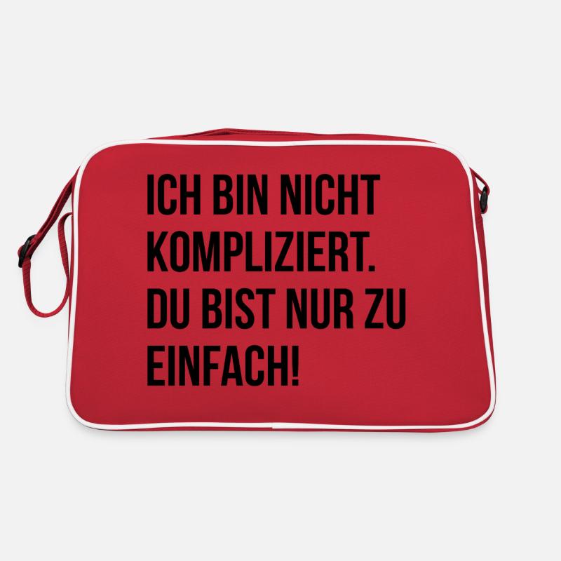 Ich bin nicht kompliziert. Du bist nur zu einfach! Retro Tasche
