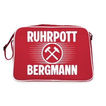 Ruhrpott Bergmann - Retro Tasche - Rot/Weiß - Hinten