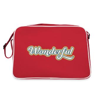 Merveilleux - merveilleux: design coloré des années 70 - Sac Retro - rouge/blanc - Dos