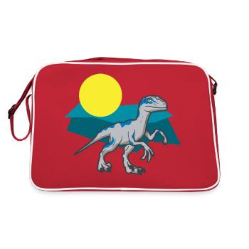 Velociraptor Éteinte Dino - Sac Retro - rouge/blanc - Dos