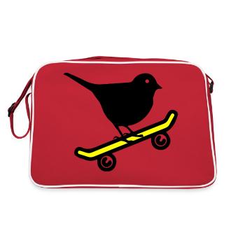 Perruche oiseau oiseau - Sac Retro - rouge/blanc - Dos