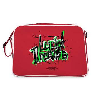 Lucid Dreams - Hand drawn - Retro Tasche - Rot/Weiß - Hinten