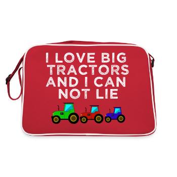 tractor love tractor - Retro Bag - red/white - Back