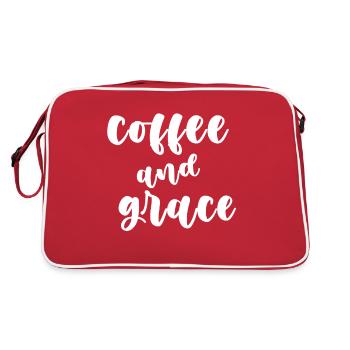 Coffee And Grace white - Retro Bag - red/white - Back