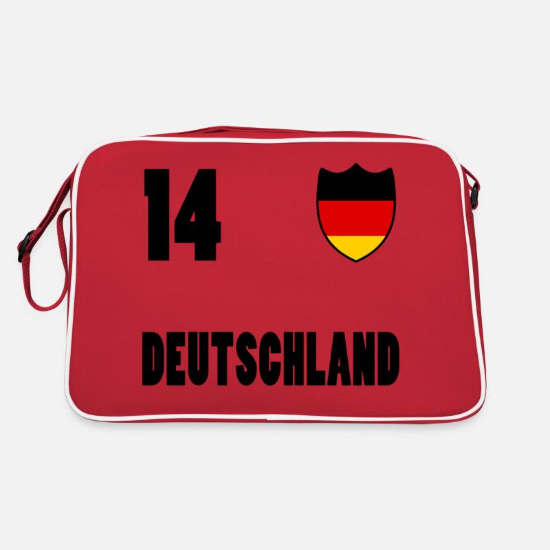 wm trikot 14 deutschland - Retro Tasche - Rot/Weiß