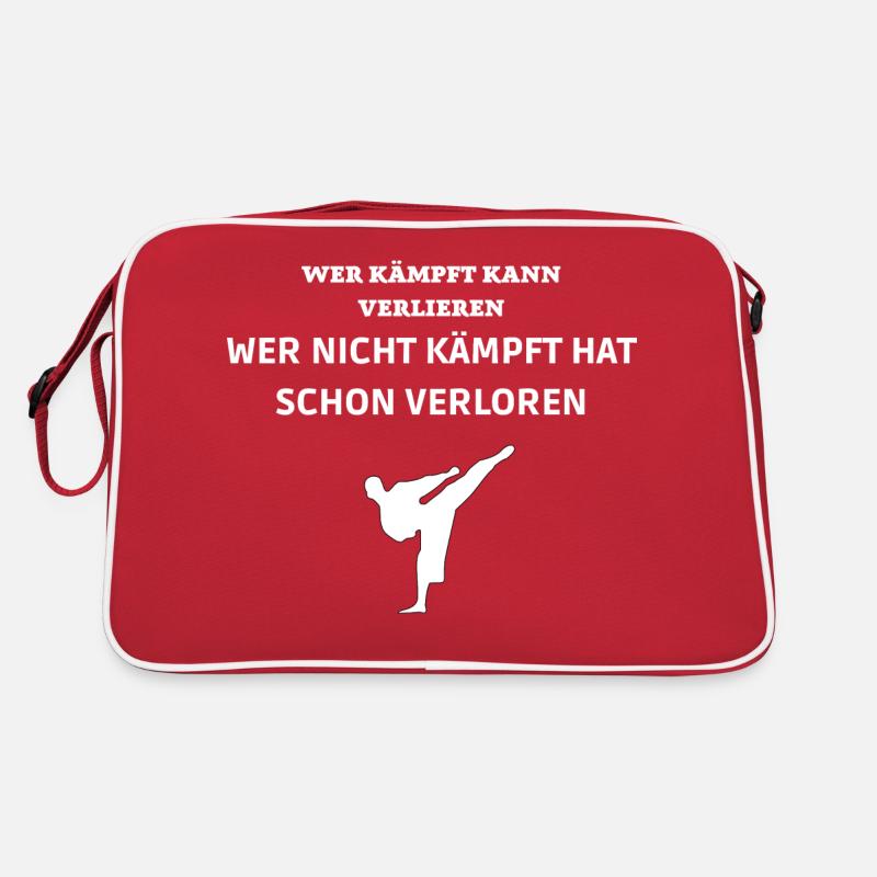 WER KÄMPFT KANN VERLIEREN Retro Tasche