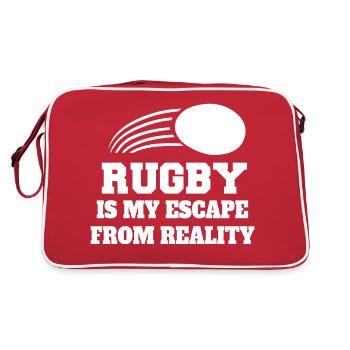 Rugby Coach Rugby Team Gift Rugby Player - Retro Bag - red/white - Back
