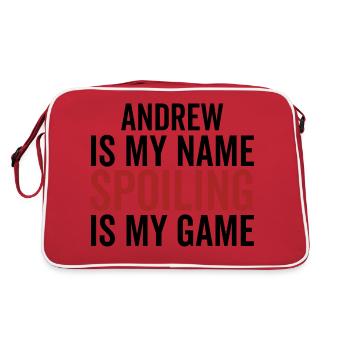 Andrew is My Name Spoiling is My Game - Retro Bag - red/white - Back