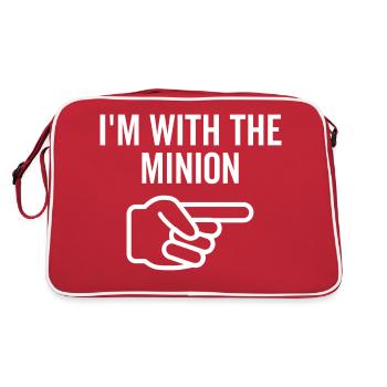 Ich bin mit dem Diener zusammen - Retro Tasche - Rot/Weiß - Hinten