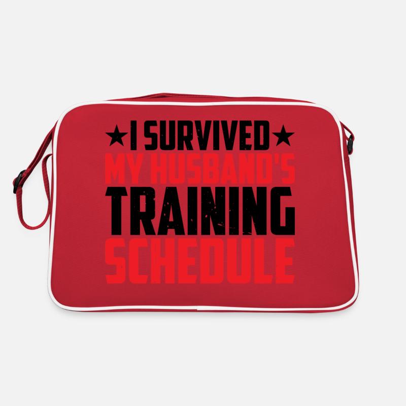 I Survived My Husband's Training Schedule 8 Retro Tasche