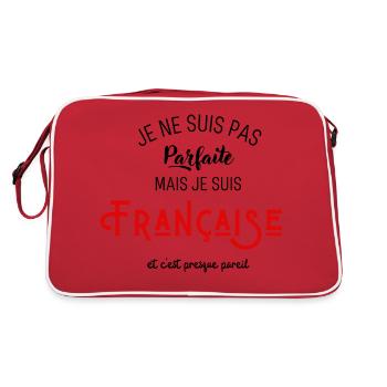 Pas parfaite mais française - Sac Retro - rouge/blanc - Dos