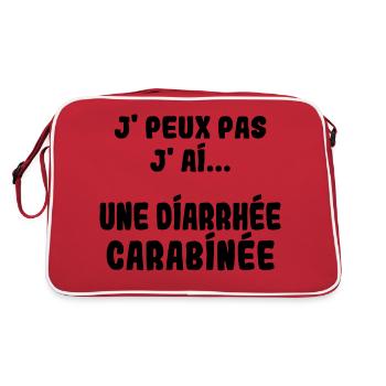 J'peux pas j'ai une Diarrhée carabinée - Sac Retro - rouge/blanc - Dos
